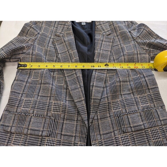 Jones Studio Womens Check Houndstooth Open Blazer XS Retro 80s 90s Boxy NWT $70 - Picture 8 of 10